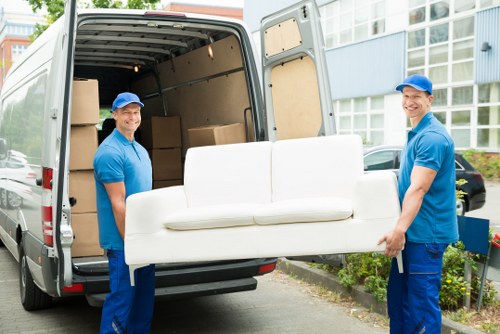Local removals van prepared for a move in Haggerston