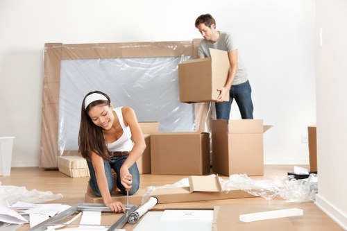 Careful handling of boxes and furniture during a Haggerston move