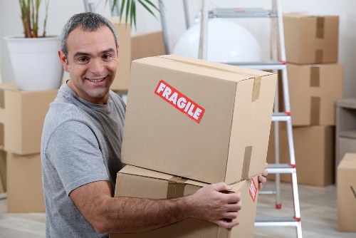 Removal van and packing supplies for a Haggerston home move