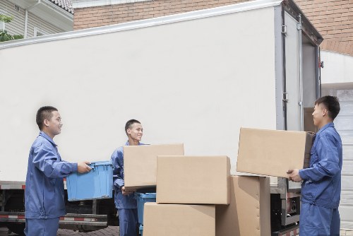 Careful loading of furniture and boxes for removals in Haggerston