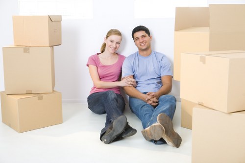 Flat move logistics in an East London residential block