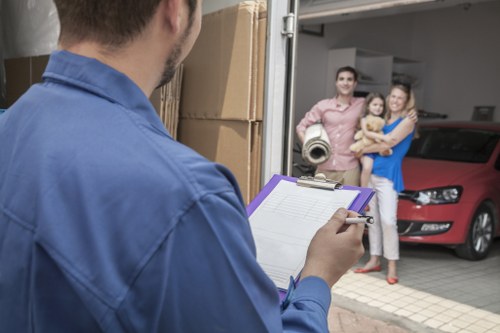 Commercial movers assisting a business relocation in Haggerston