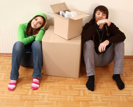 Office removals team planning a move in Haggerston with boxes and office furniture