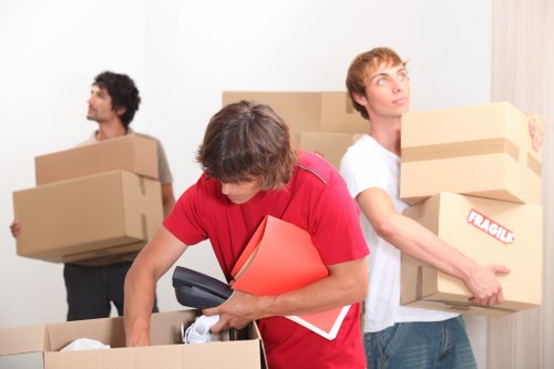 Van loading furniture for a Haggerston flat or office move