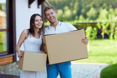 Team handling household belongings with care