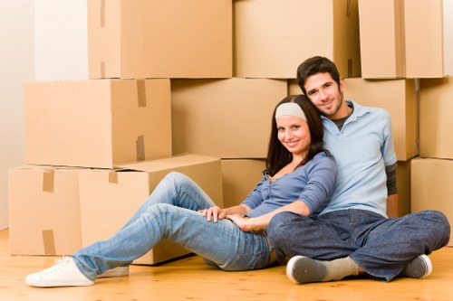 Removal team planning a Haggerston move on a local street