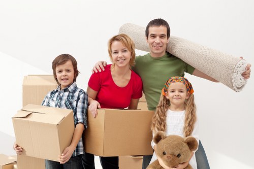 Professional Haggerston man with van handling household items carefully