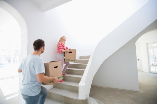 Packed moving boxes ready for a Haggerston home relocation