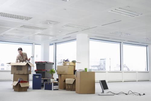 A moving crew preparing for a local move in Haggerston