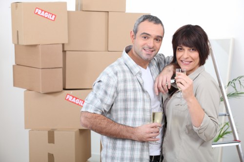 Office relocation items prepared for a commercial move in Haggerston