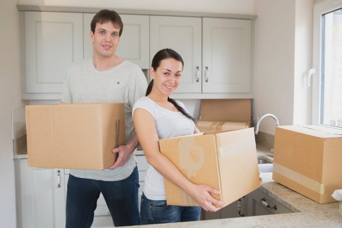 Packing and furniture handling during a Haggerston office move